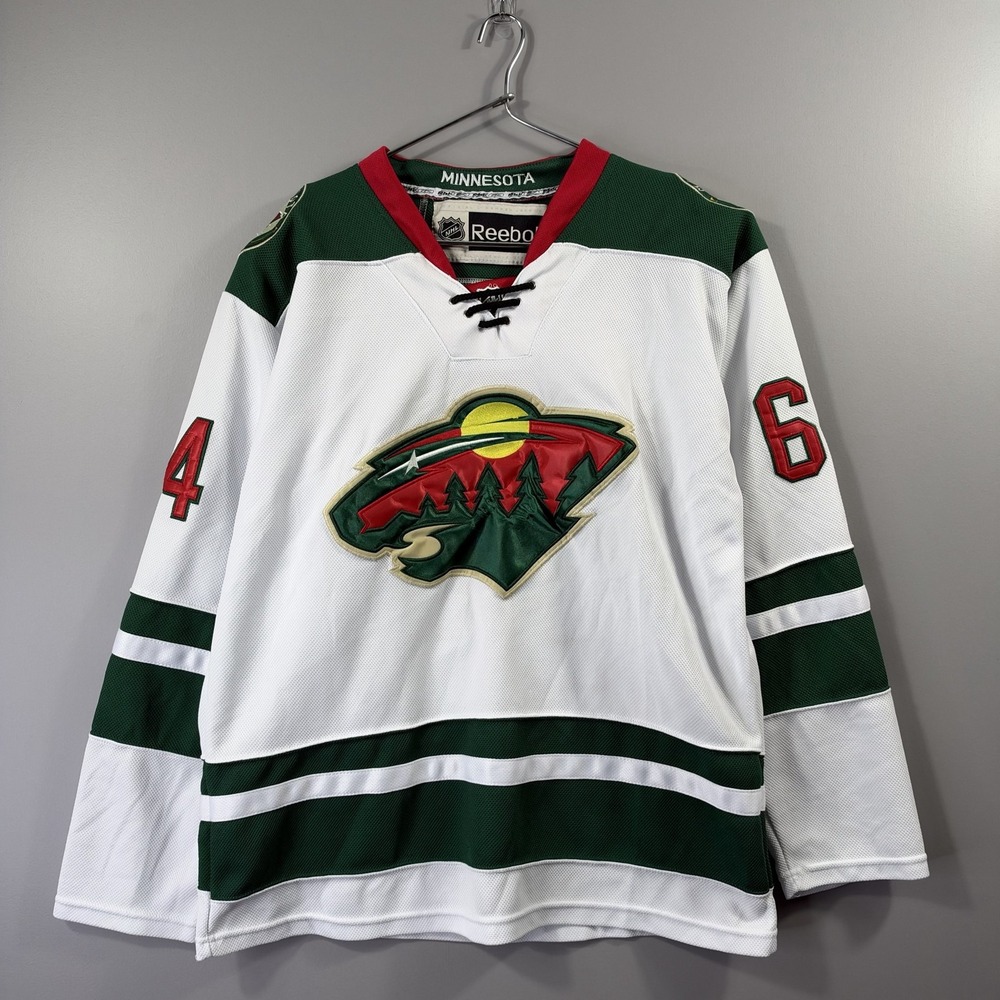 Reebok Men's Minnesota Wild Mikael Granlund #64 NHL Jersey White Green